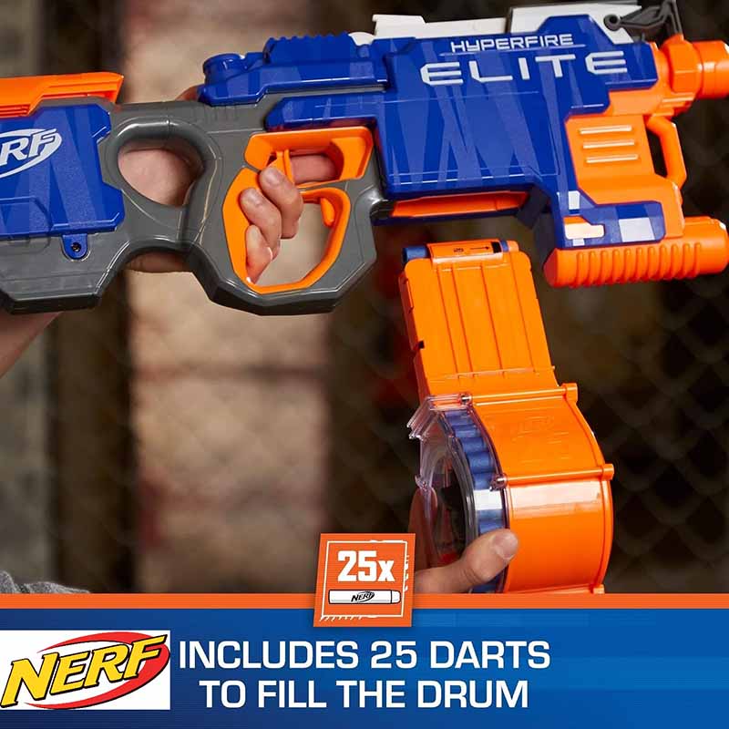 تفنگ تیر فومی موتوردار اتوماتیک نرف هایپرفایر Nerf HyperFire Motorized Elite Blaster