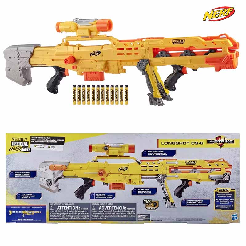 تفنگ تیر فومی نرف 3 حالته لانگ شات آیکن Nerf N-Strike Icon Series Longshot CS-6