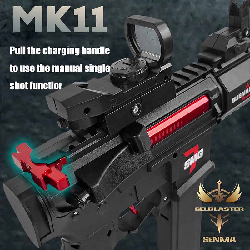 تفنگ بازی تیر ژله ای شارژی رگباری حرفه ای MK11 مدل ST7113A
