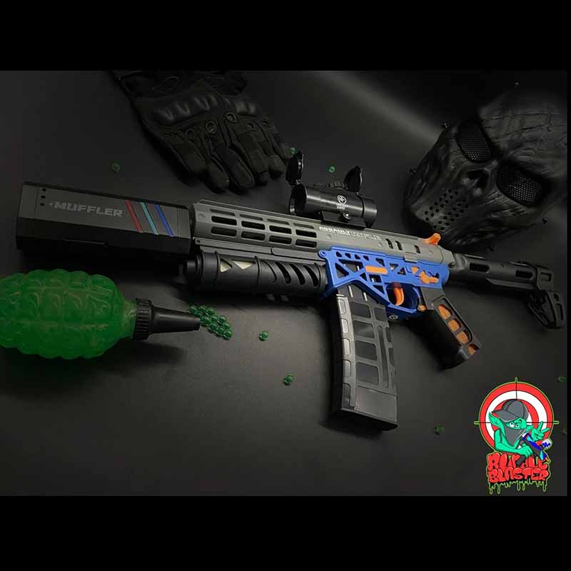 تفنگ تیر ژله‌ای شارژی حرفه‌ای با افکت نور و دود مدل Handi HD706C