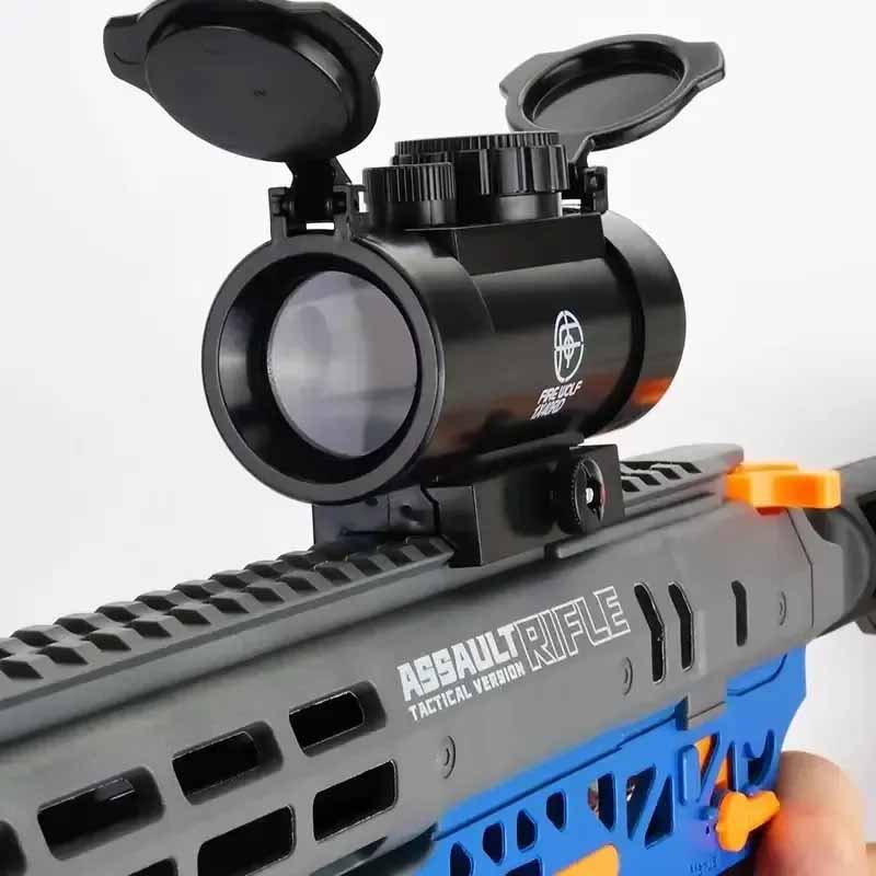 تفنگ تیر ژله‌ای شارژی حرفه‌ای با افکت نور و دود مدل Handi HD706C