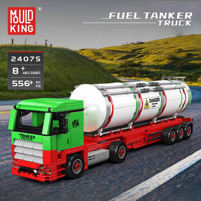 ساختنی لگو تریلی حمل سوخت برند مولدکینگ Mould King Fuel Tanker Truck 24075