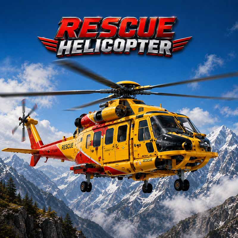 ساختنی لگو تکنیکال هلیکوپتر نجات 2 در 1 مدل JISI Bricks Rescue Helicopter 3357