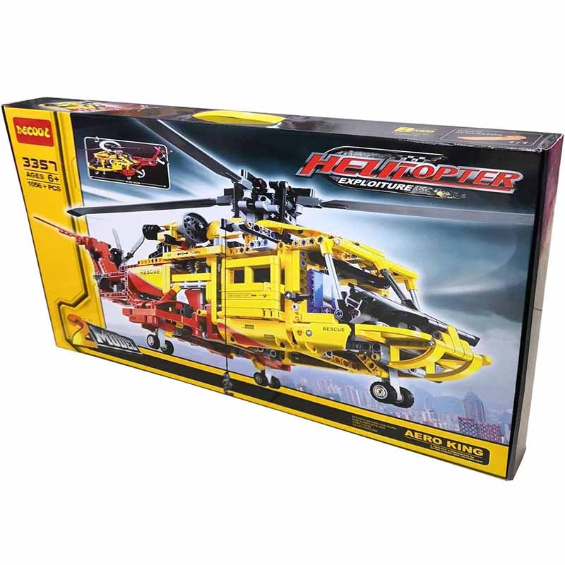 ساختنی لگو تکنیکال هلیکوپتر نجات 2 در 1 مدل JISI Bricks Rescue Helicopter 3357