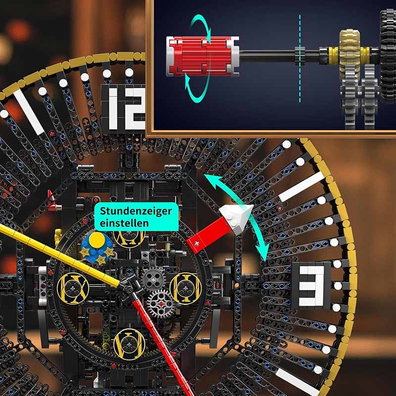 ساختنی لگو ساعت مکانیکی موتوردار مولدکینگ مدل Mouldking Grand Clock 10160