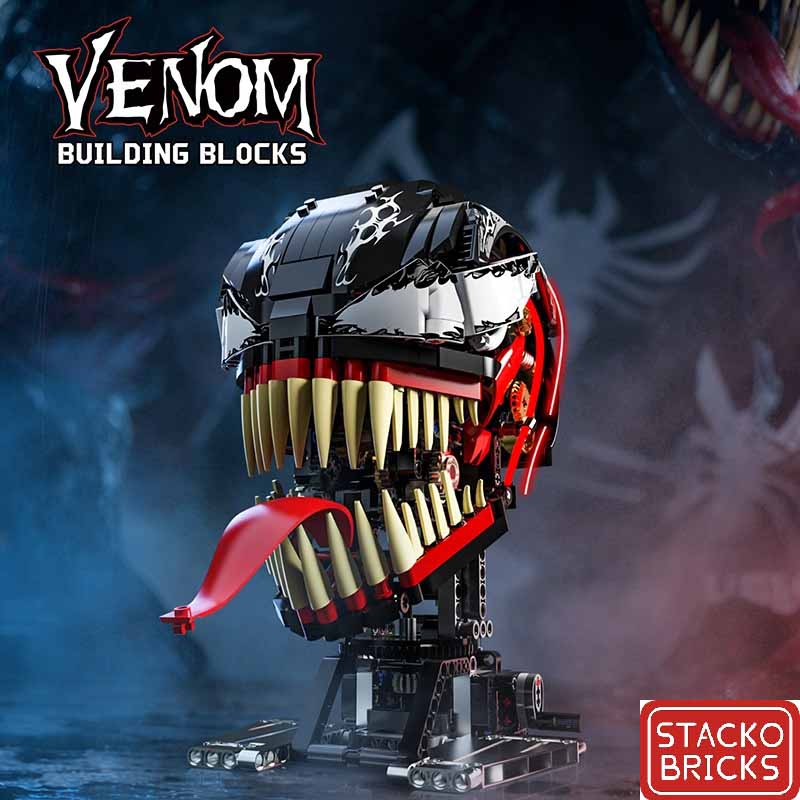 ساختنی لگو سر ونوم متحرک با نورپردازی برند استاکو بریکس Stacko Bricks Venom 02001