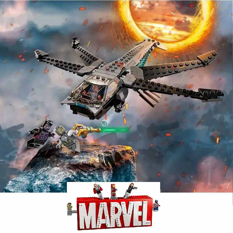 ساختنی لگو سفینه پرنده پلنگ سیاه Black Panther Dragon Flyer 60088