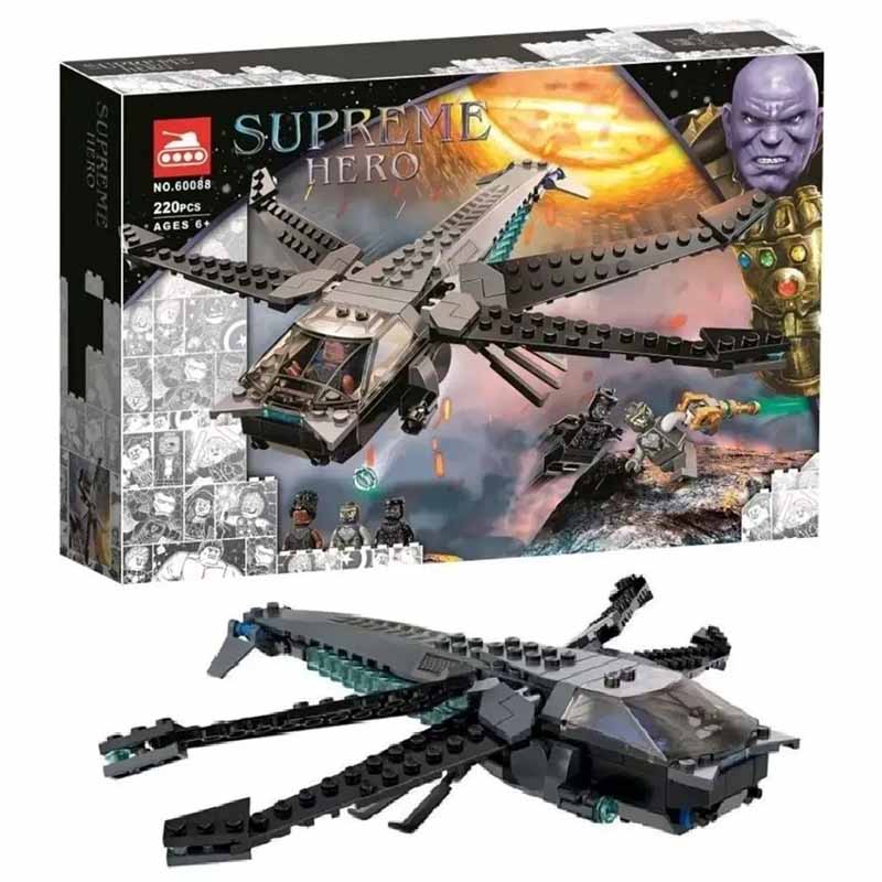 ساختنی لگو سفینه پرنده پلنگ سیاه Black Panther Dragon Flyer 60088