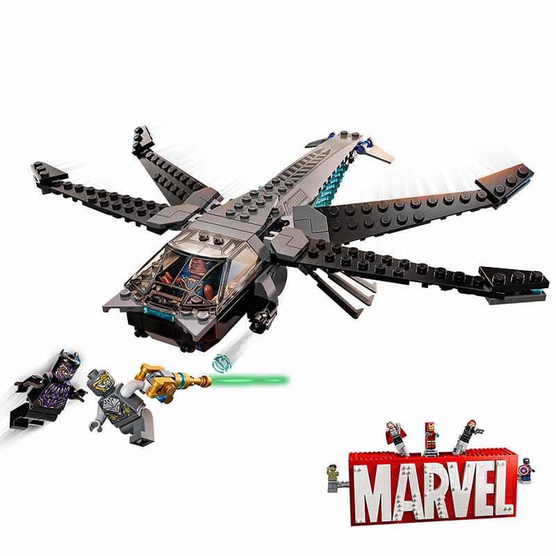 ساختنی لگو سفینه پرنده پلنگ سیاه Black Panther Dragon Flyer 60088