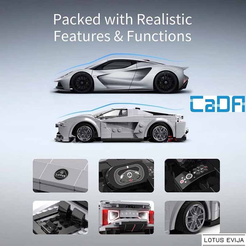 ساختنی لگو ماشین لوتوس اویجا کنترلی کادا دابل ای CaDA RC Lotus Evija C51071W