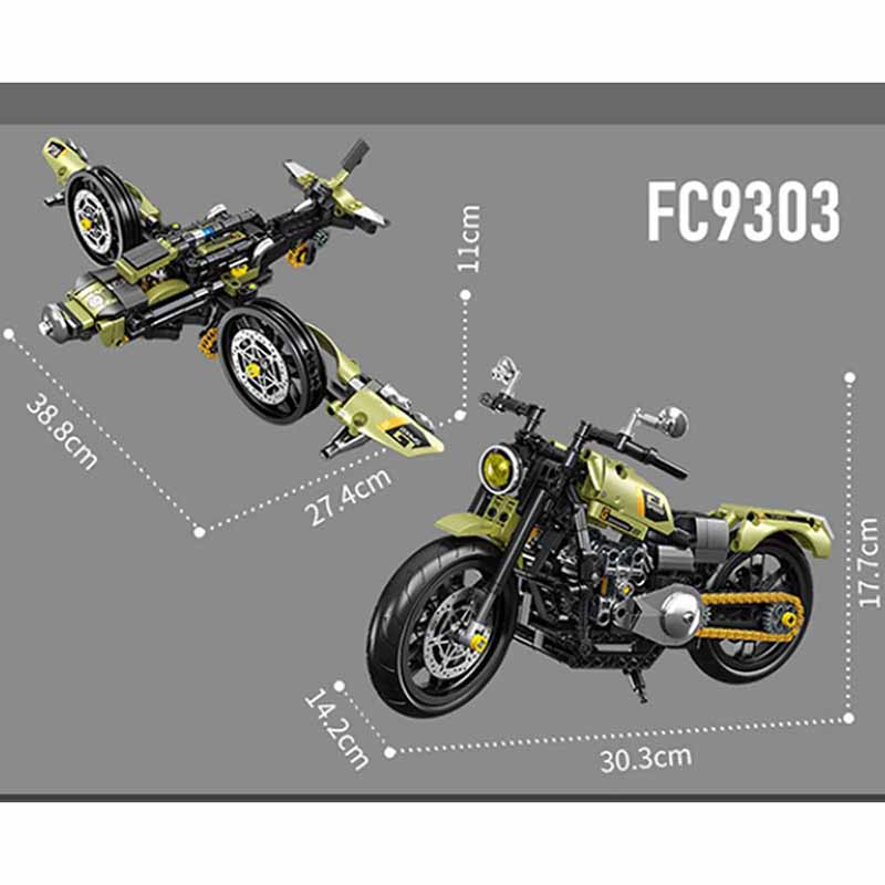 ساختنی لگو موتورسیکلت و هواپیما 2 در 1 برند فورنج مدل FC 9303