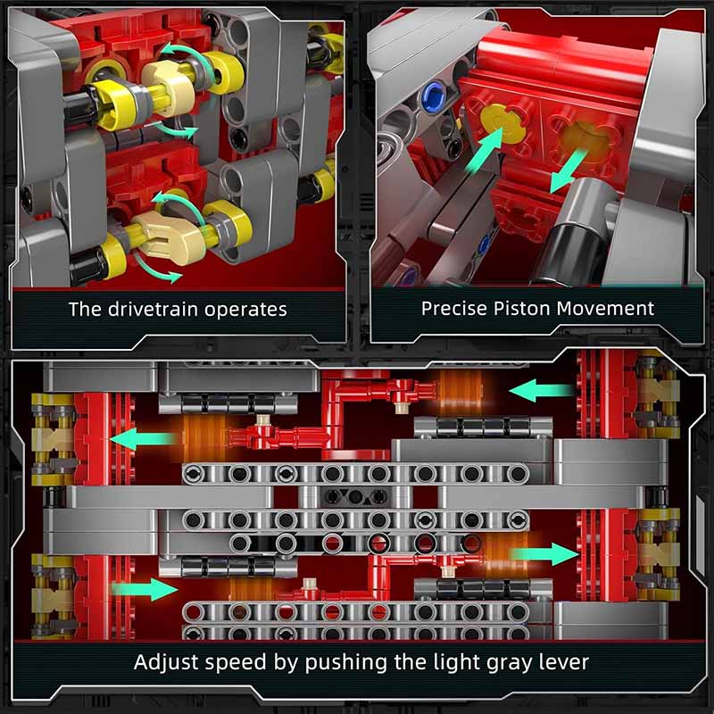 ساختنی لگو مولدکینگ انجین 6 سیلندر Mouldking Engine 10181