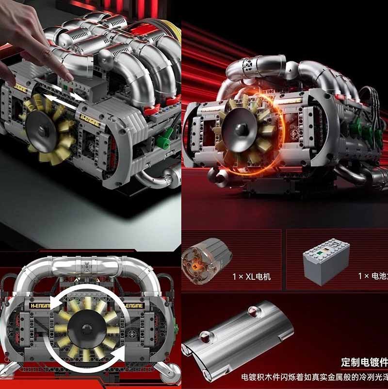 ساختنی لگو مولدکینگ انجین 6 سیلندر Mouldking Engine 10181