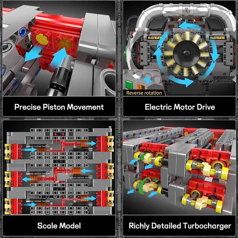 ساختنی لگو مولدکینگ انجین 6 سیلندر Mouldking Engine 10181