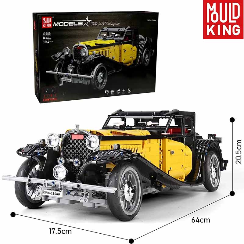 ساختنی لگو مولدکینگ ماشین بوگاتی کلاسیک تورینگ Mouldking Vintage Bugatti 50T 13080S