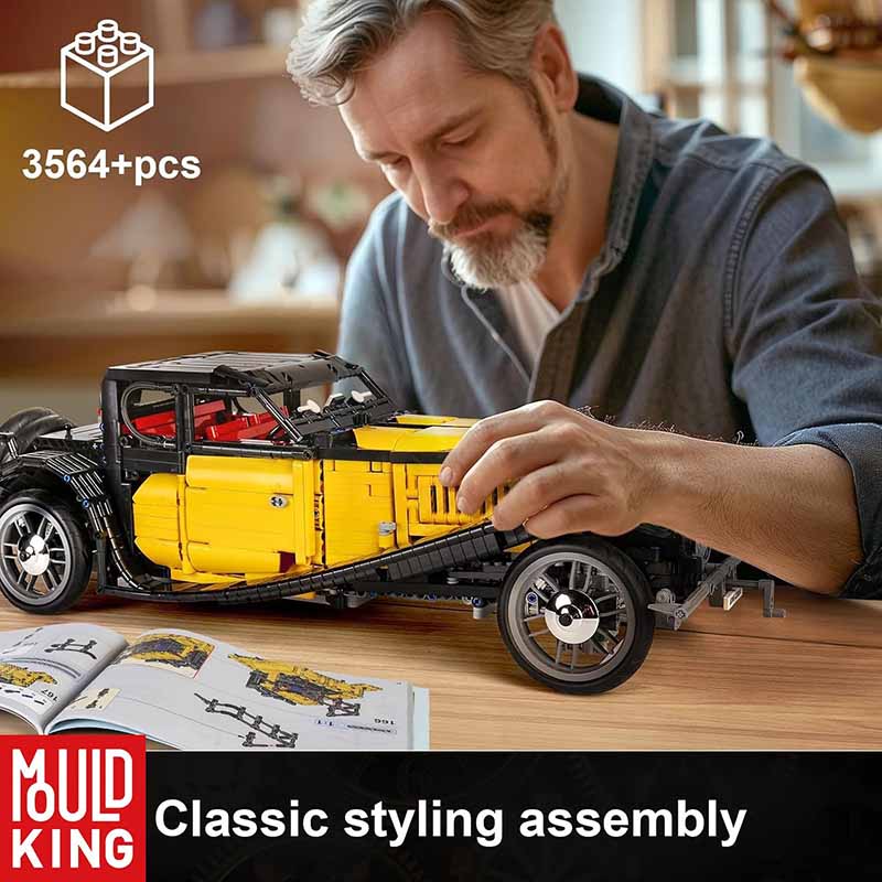 ساختنی لگو مولدکینگ ماشین بوگاتی کلاسیک تورینگ Mouldking Vintage Bugatti 50T 13080S