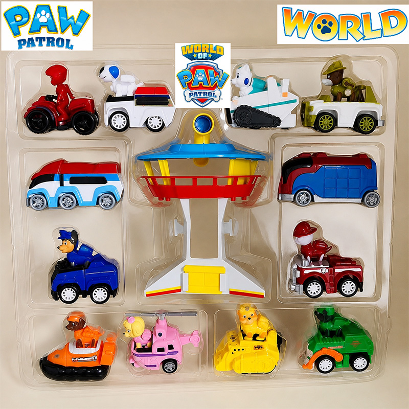 فیگور و ماشین سگهای نگهبان با برج مراقبت مجموعه 13 عددی مدل Paw Patrol PB9912