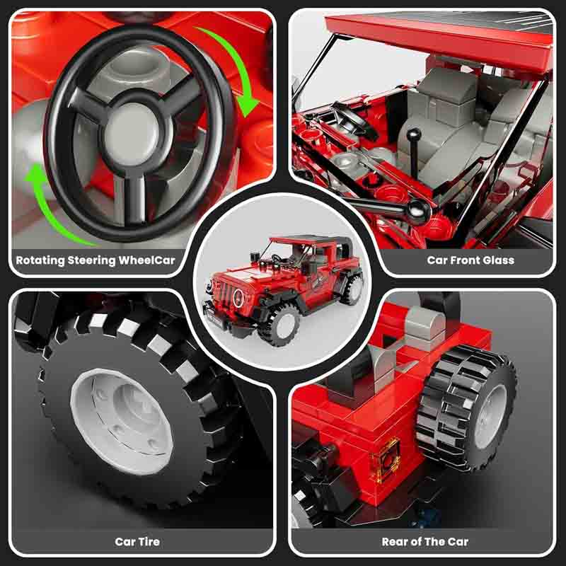 لگو ساختنی ماشین جیپ رانگلر مولدکینگ 27058 Mould King Wrangler Jeep