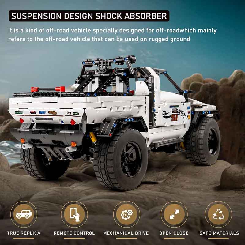 لگو ساختنی ماشین آفرود کنترلی 4X4 مولدکینگ Mould King 4X4 RC 18005