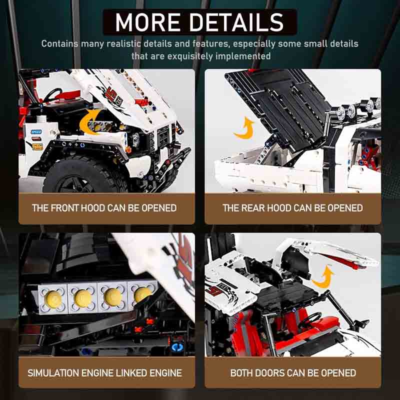 لگو ساختنی ماشین آفرود کنترلی 4X4 مولدکینگ Mould King 4X4 RC 18005