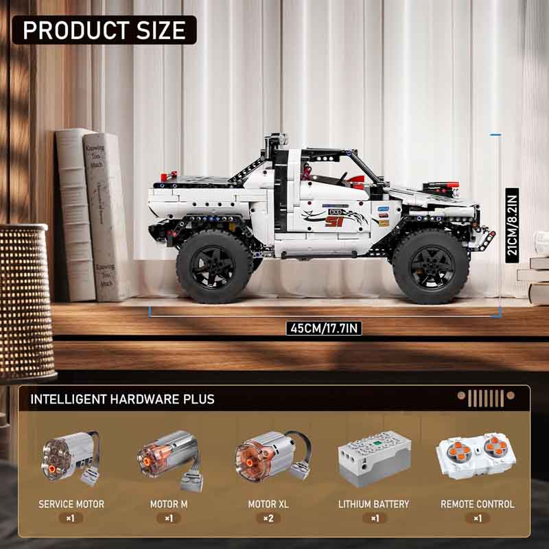 لگو ساختنی ماشین آفرود کنترلی 4X4 مولدکینگ Mould King 4X4 RC 18005