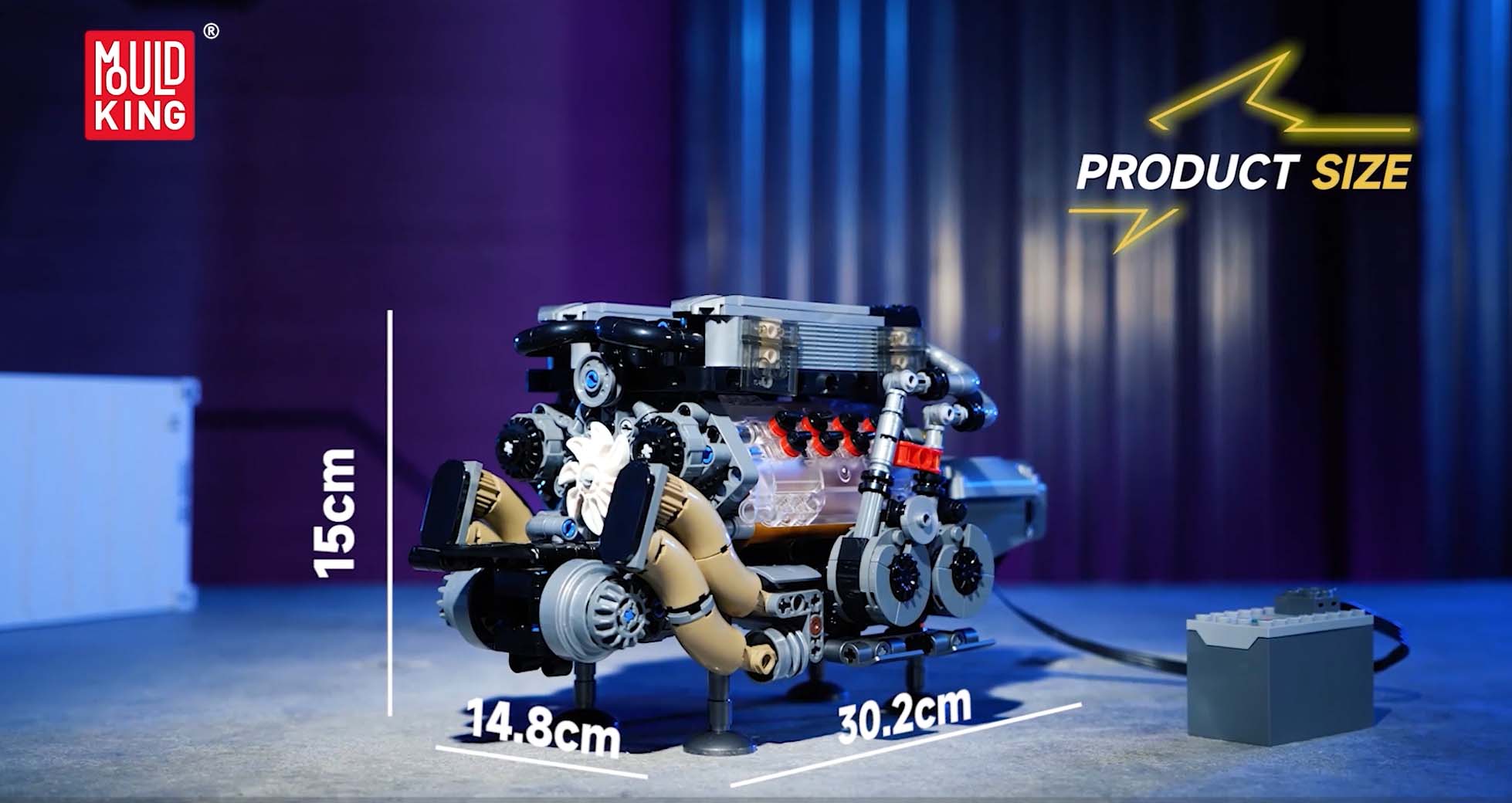 لگو ساختنی موتور ( انجین) W16 مولدکینگ مدل Mouldking Engine 10131