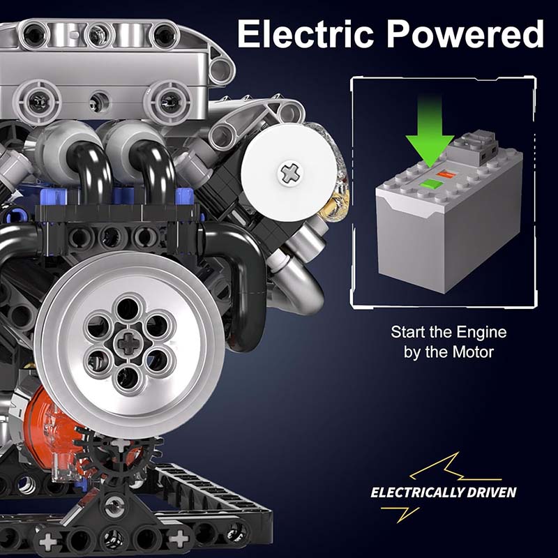لگو ساختنی موتور V8 مولدکینگ مدل Mouldking Engine 10088