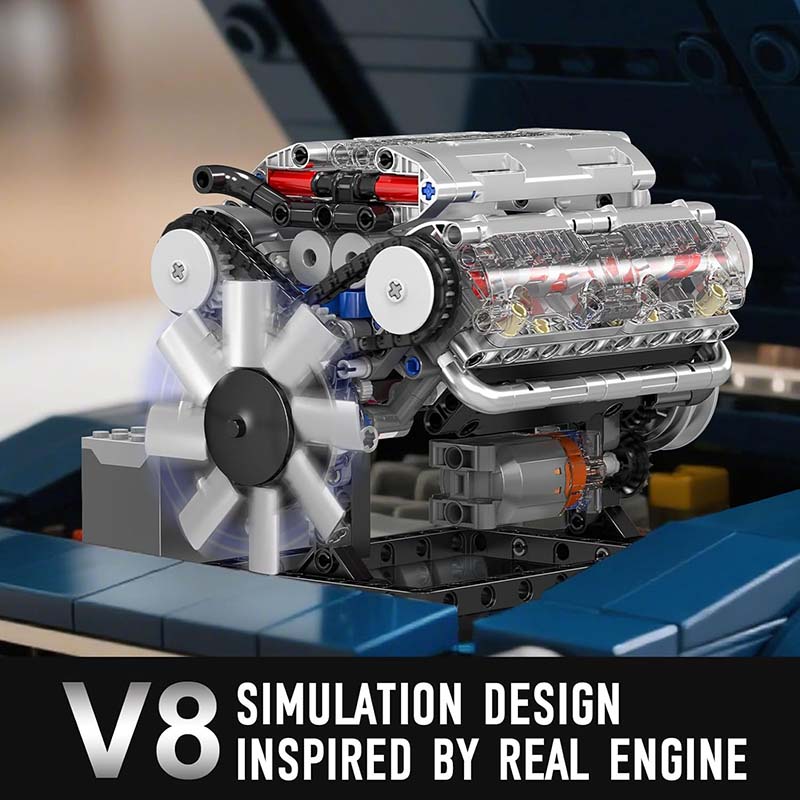 لگو ساختنی موتور V8 مولدکینگ مدل Mouldking Engine 10088