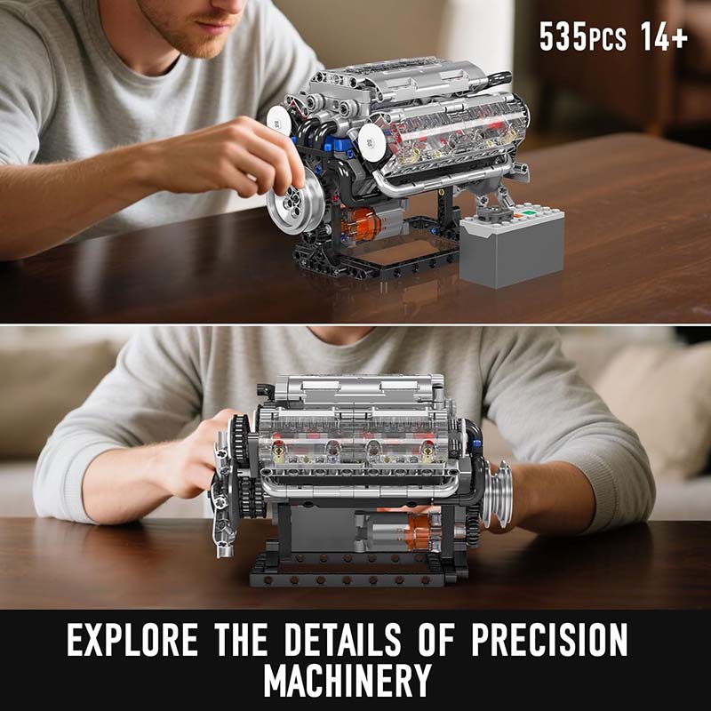 لگو ساختنی موتور V8 مولدکینگ مدل Mouldking Engine 10088