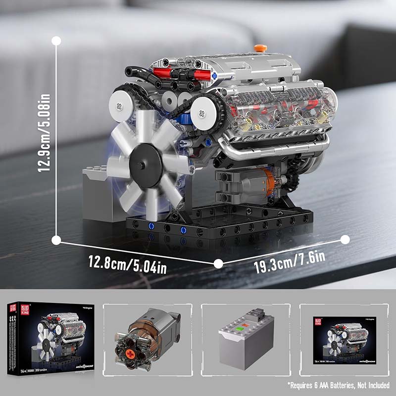 لگو ساختنی موتور V8 مولدکینگ مدل Mouldking Engine 10088