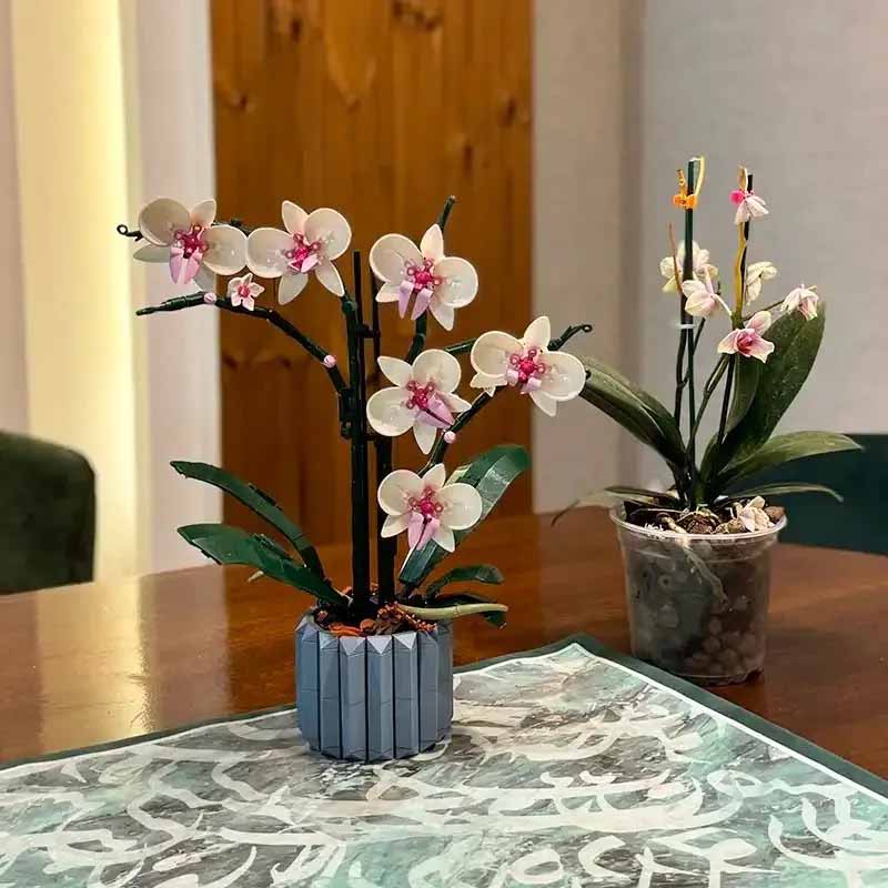 لگو ساختنی گل ارکیده 608 قطعه مدل 1010