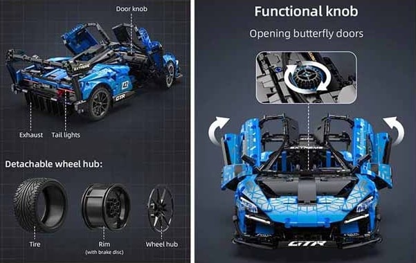 لگو تکنیک ساختنی کنترلی مک لارن سنا جی تی آر برند کادا مدل CADA C63003 McLaren Senna GTR
