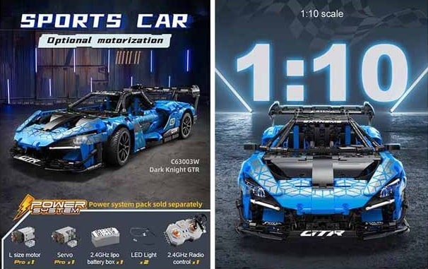 لگو تکنیک ساختنی کنترلی مک لارن سنا جی تی آر برند کادا مدل CADA C63003 McLaren Senna GTR