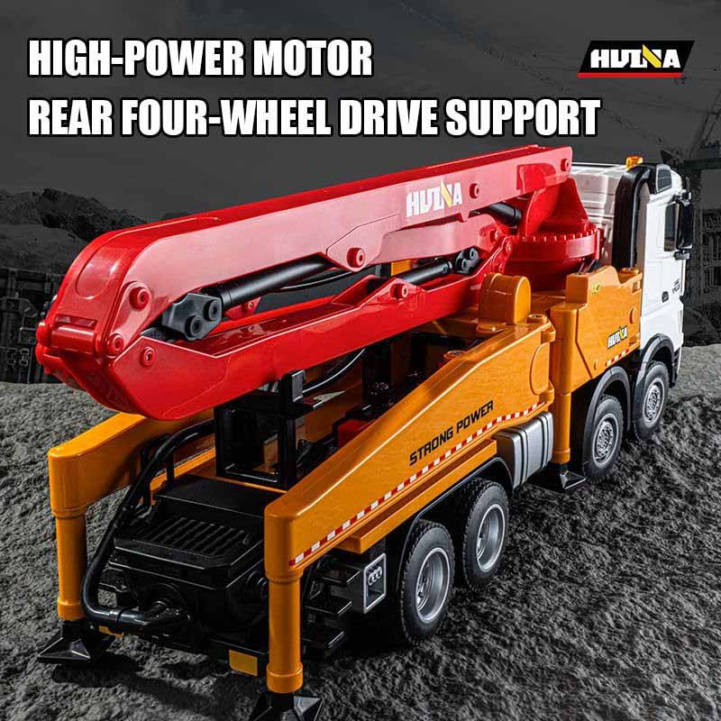 ماشین کامیون بتن ریز کنترلی هوینا مدل Huina Cement Pump Truck 1381