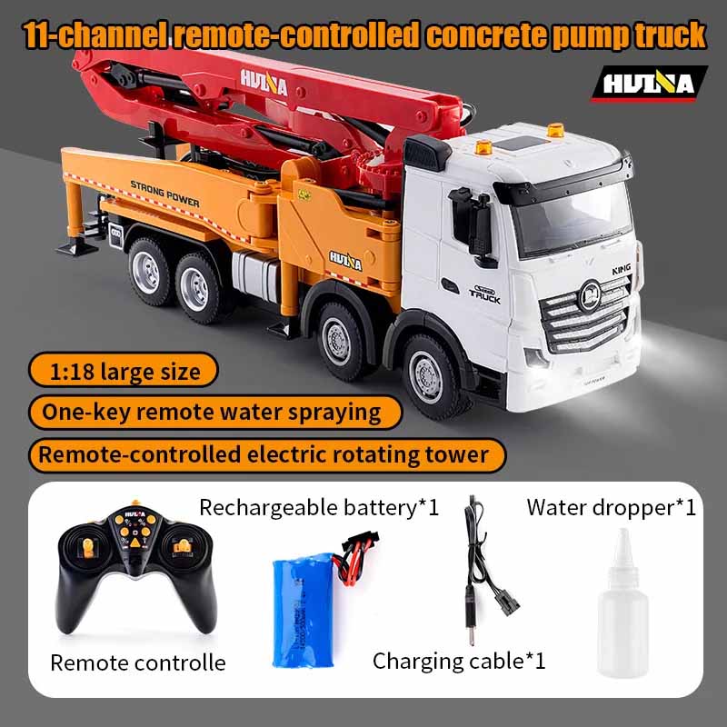 ماشین کامیون بتن ریز کنترلی هوینا مدل Huina Cement Pump Truck 1381
