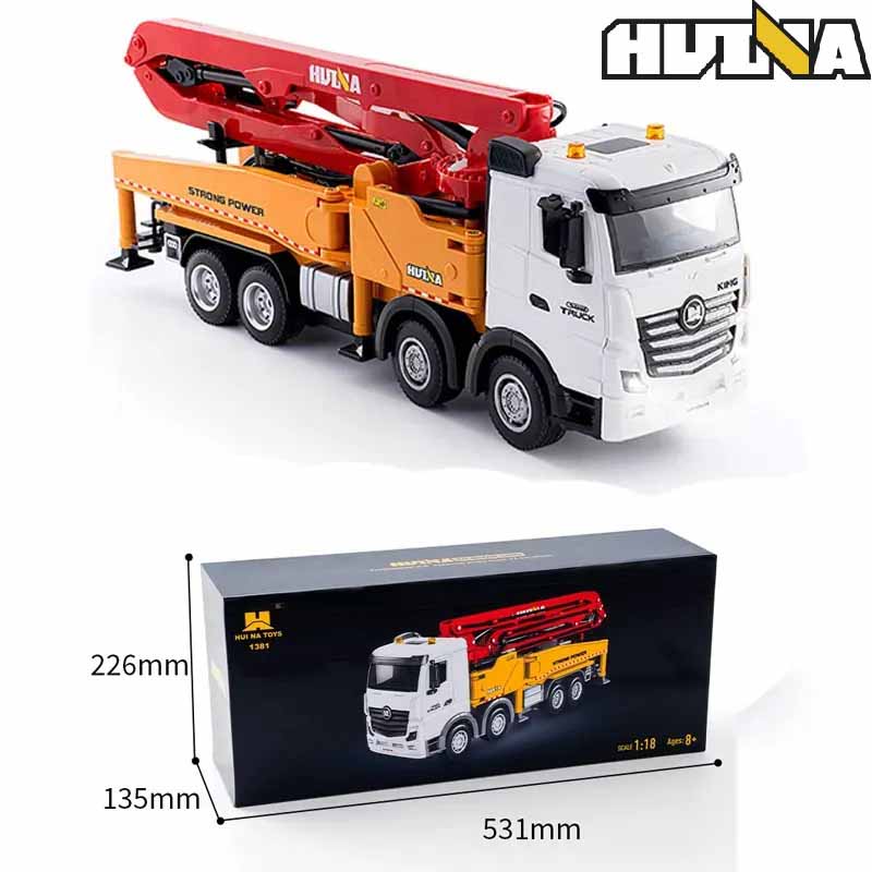 ماشین کامیون بتن ریز کنترلی هوینا مدل Huina Cement Pump Truck 1381