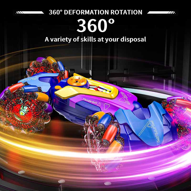 ماشین کنترلی کرمی دودزا شارژی کمرشکن چرخ کپسولی با دو ریموت TORSION STUNT