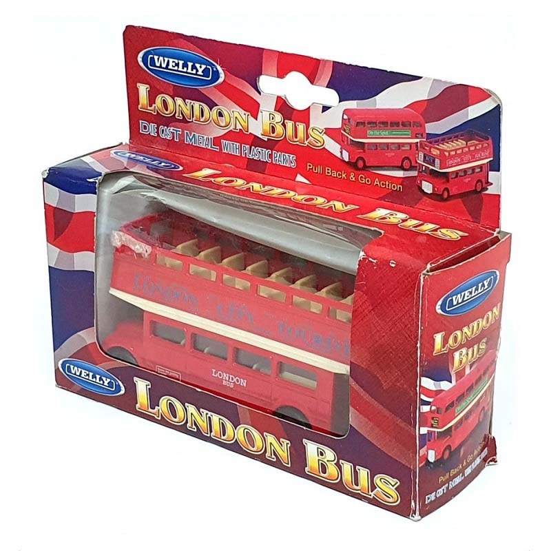 ماکت فلزی اتوبوس دو طبقه بدون سقف توریستی لندن برند ویلی Welly London Bus