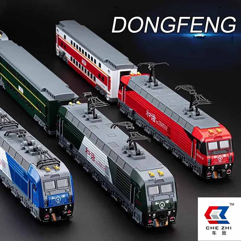 ماکت فلزی قطار موتوردار موزیکال و چراغ دار دانگ فنگ برند چه ژی Chezhi Train CZ512B