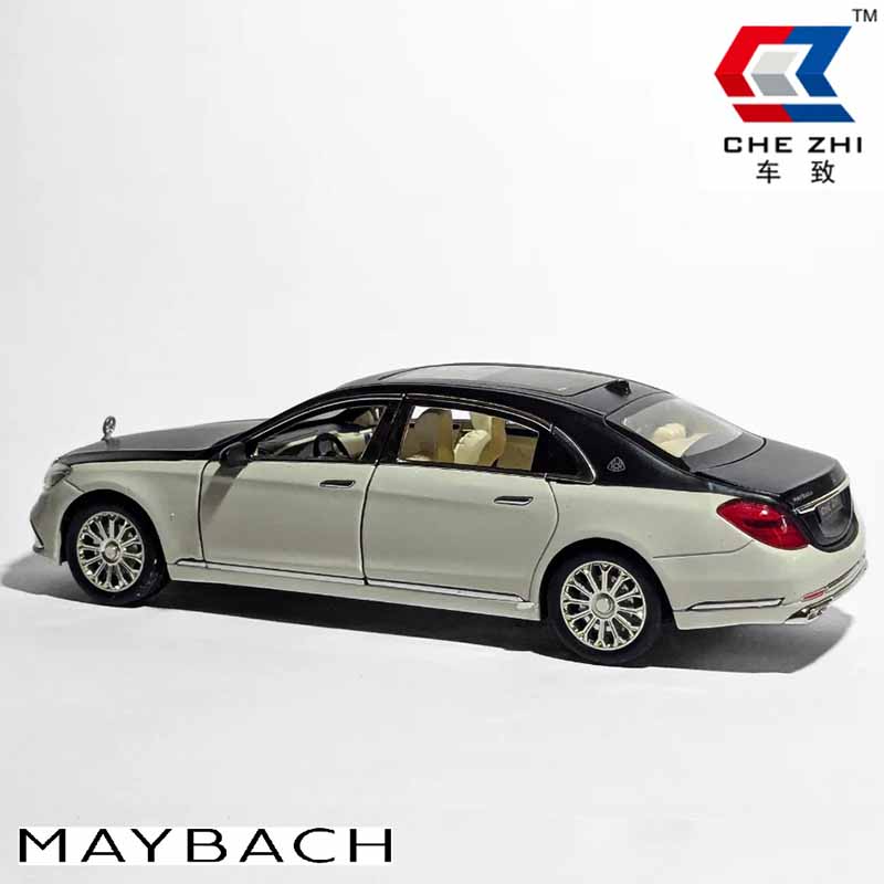 ماکت ماشین فلزی بنز میباخ چه ژی مقیاس 1:24 دودزا و موزیکال Chezhi Maybach S600
