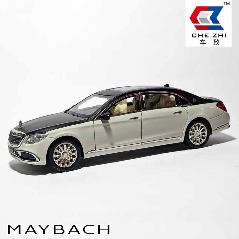 ماکت ماشین فلزی بنز میباخ چه ژی مقیاس 1:24 دودزا و موزیکال Chezhi Maybach S600