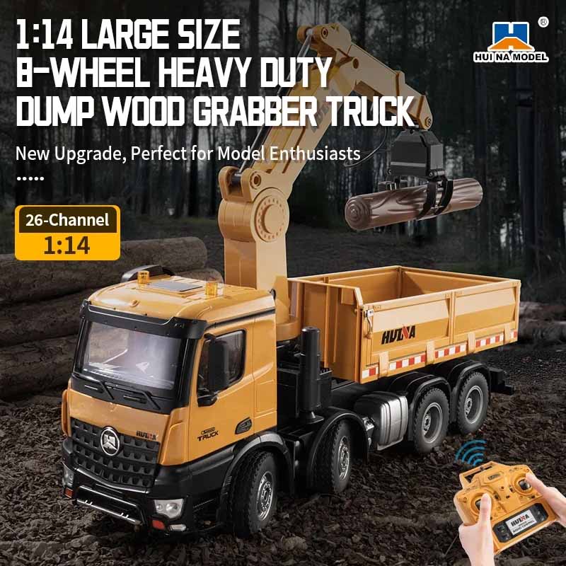 کامیون جرثقیلی کنترلی 8 چرخ هوینا مدل Huina Tipper Truck 1538