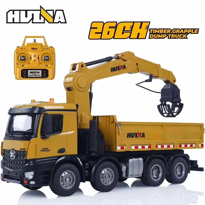کامیون جرثقیلی کنترلی 8 چرخ هوینا مدل Huina Tipper Truck 1538