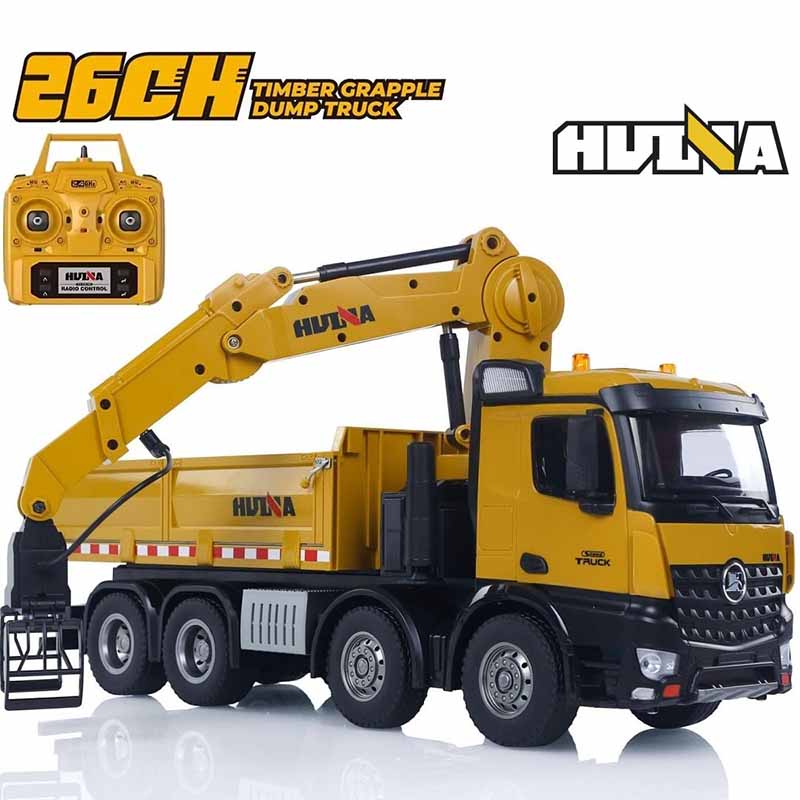 کامیون جرثقیلی کنترلی 8 چرخ هوینا مدل Huina Tipper Truck 1538