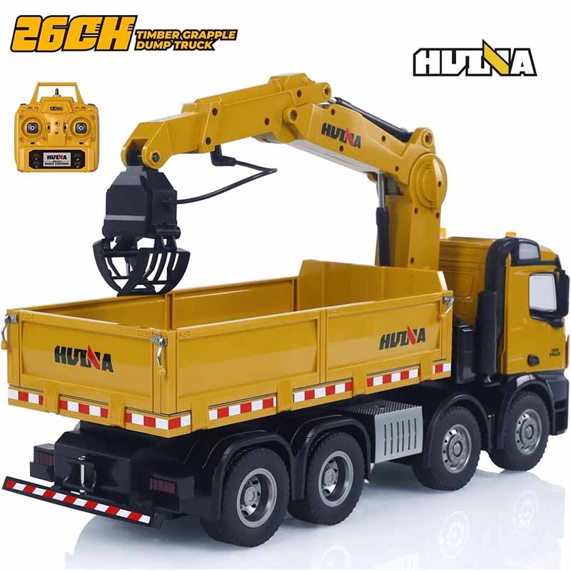 کامیون جرثقیلی کنترلی 8 چرخ هوینا مدل Huina Tipper Truck 1538