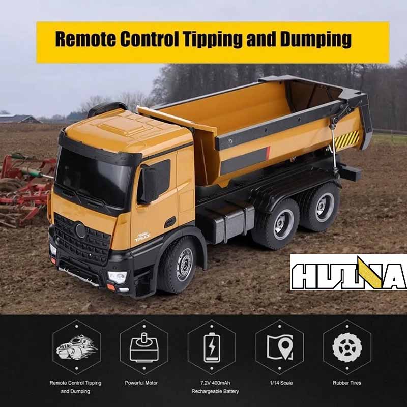 کامیون کمپرسی کنترلی 6 چرخ هوینا مدل Huina Dump Truck 1573