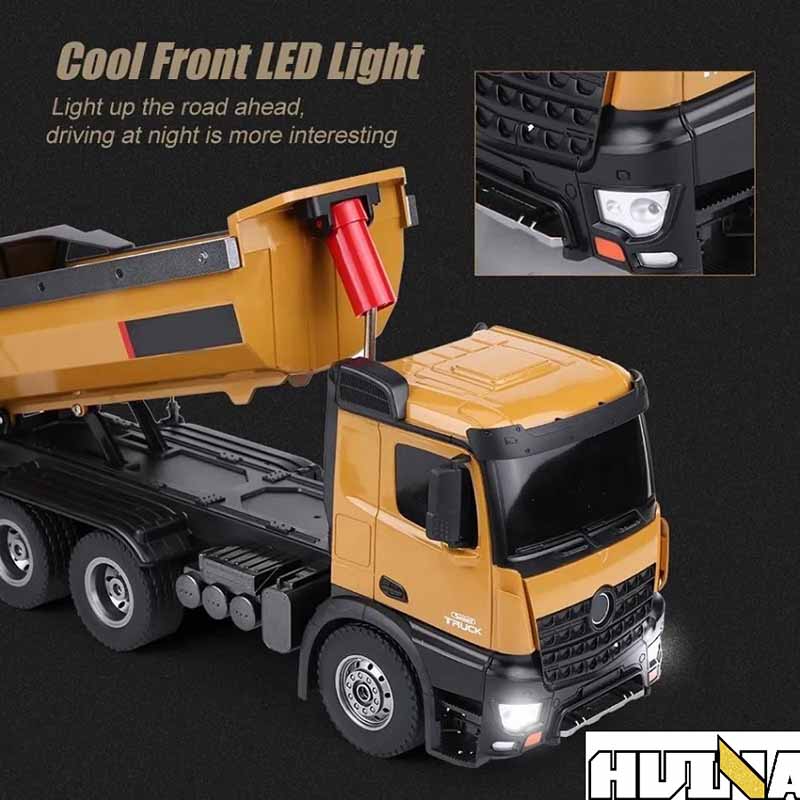 کامیون کمپرسی کنترلی 6 چرخ هوینا مدل Huina Dump Truck 1573