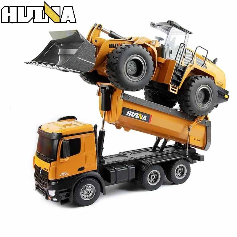 کامیون کمپرسی کنترلی 6 چرخ هوینا مدل Huina Dump Truck 1573