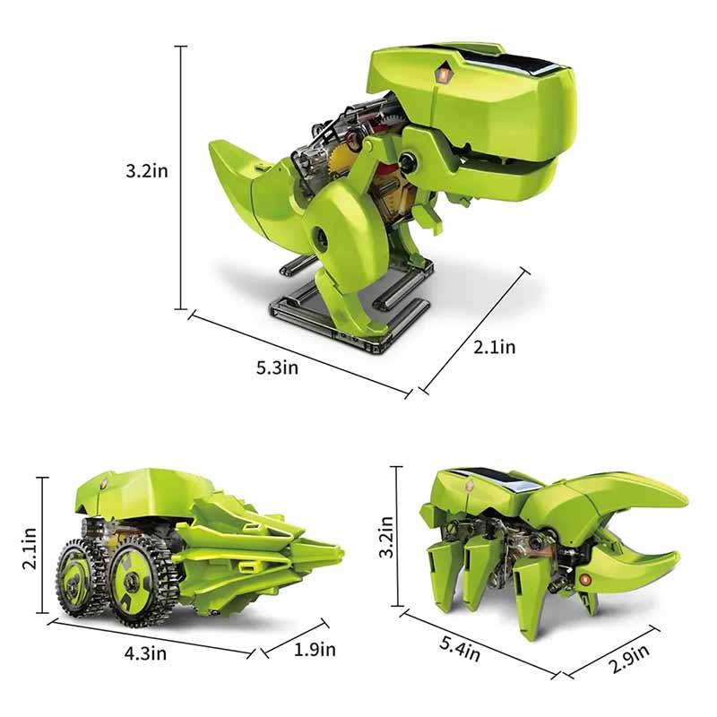 کیت آموزشی ربات خورشیدی دایناسور 3 حالته Toys Solar Robot Kit 3 in 1 DIY 2125A