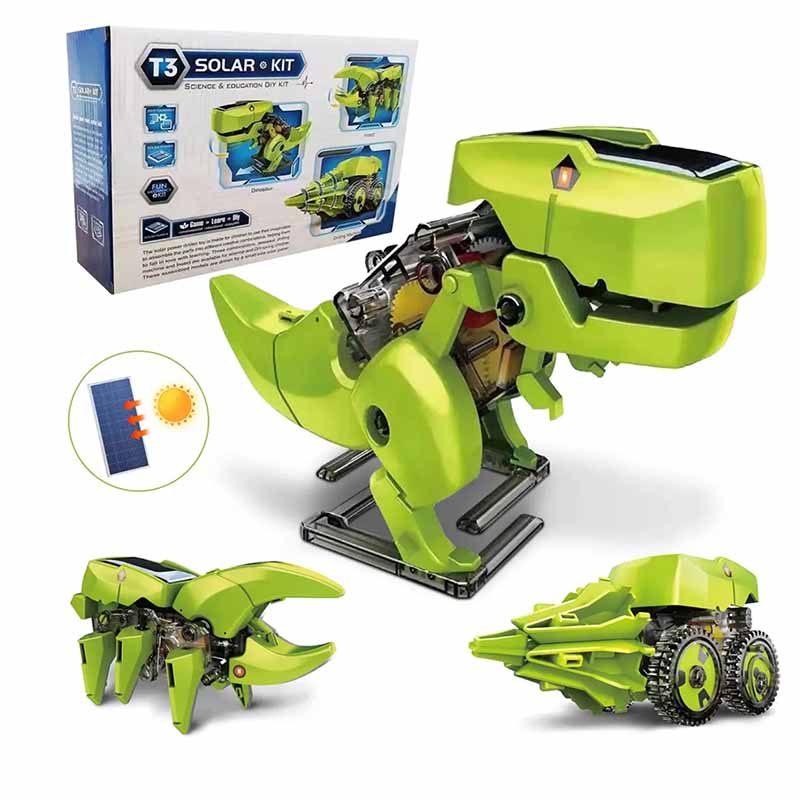 کیت آموزشی ربات خورشیدی دایناسور 3 حالته Toys Solar Robot Kit 3 in 1 DIY 2125A